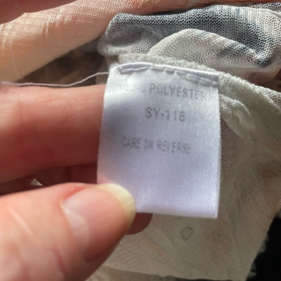 Flew De Lis Boho Animal Print Lace Blouse – Size Medium - Picture 9 of 12